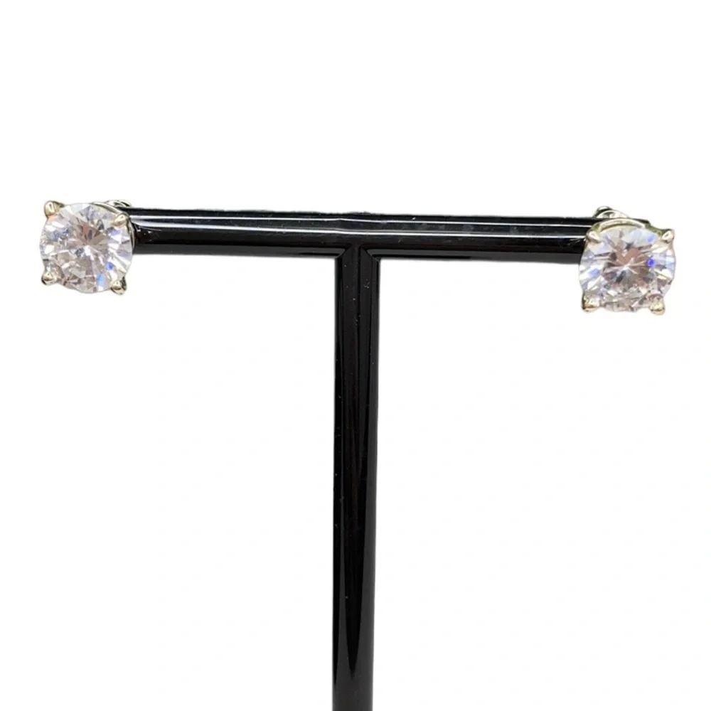 Classic Sparkly Rhinestone Large Stud Earrings - Picture 7 of 16